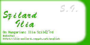 szilard ilia business card